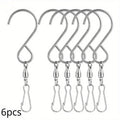 360° Rotating Stainless Steel Hooks for Wind Chimes & Decor Rotating Hanging Hook Babs 6pcs