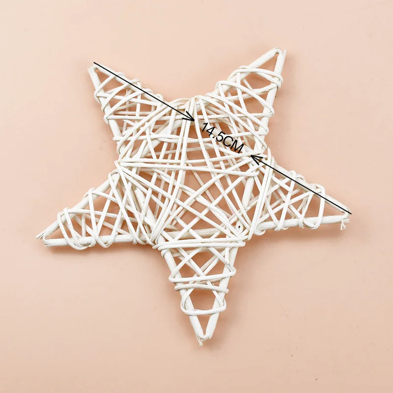 Rattan Star Frame Décor 2/4 Pcs – Christmas, Halloween & Party Holiday Star Decoration Babs 14.5CM 2 pc