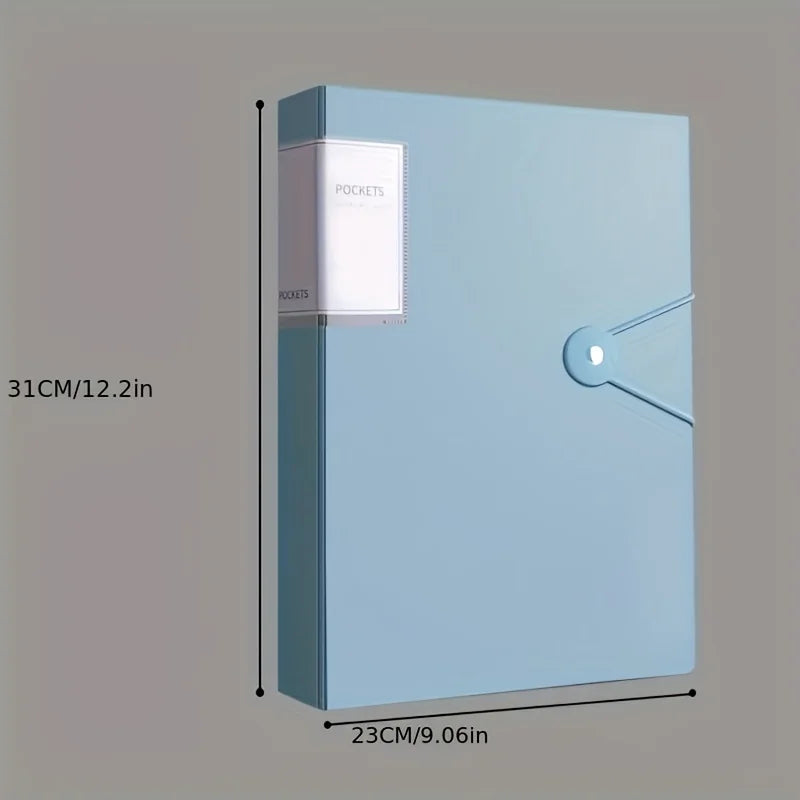A4 60-Pocket Transparent File Folder – Heavy-Duty PP Material File Folder Babs