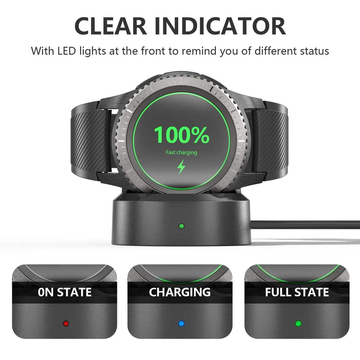 Wireless Charging Dock for Samsung Gear S3/S2 & Galaxy Watch Smartwatch Charging Dock Babs