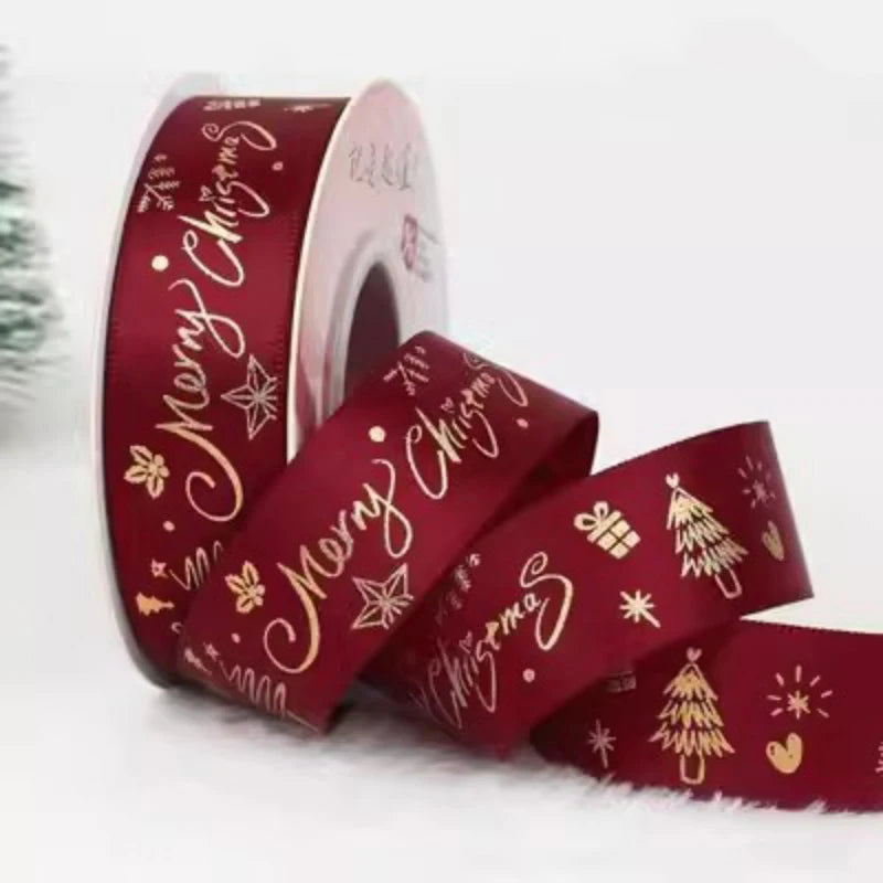 5m Christmas Ribbon for Tree, Gift Wrap & DIY Decorations Christmas Ribbon Babs 5m 2 5M