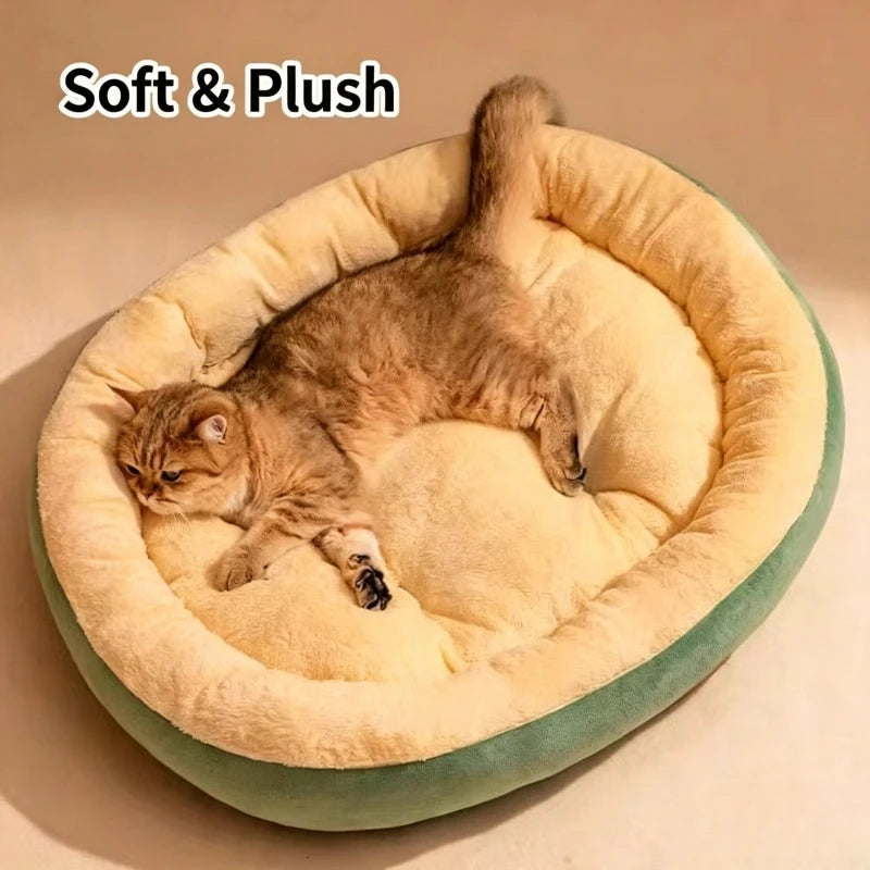 Oval Pet Bed – Four Season Dog & Cat Cushion Nest Pet Bed Babs