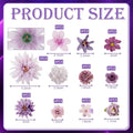 48pcs Purple Silk Artificial Roses for Wedding & Home Decor Artificial Silk Flowers Babs 48Pcs