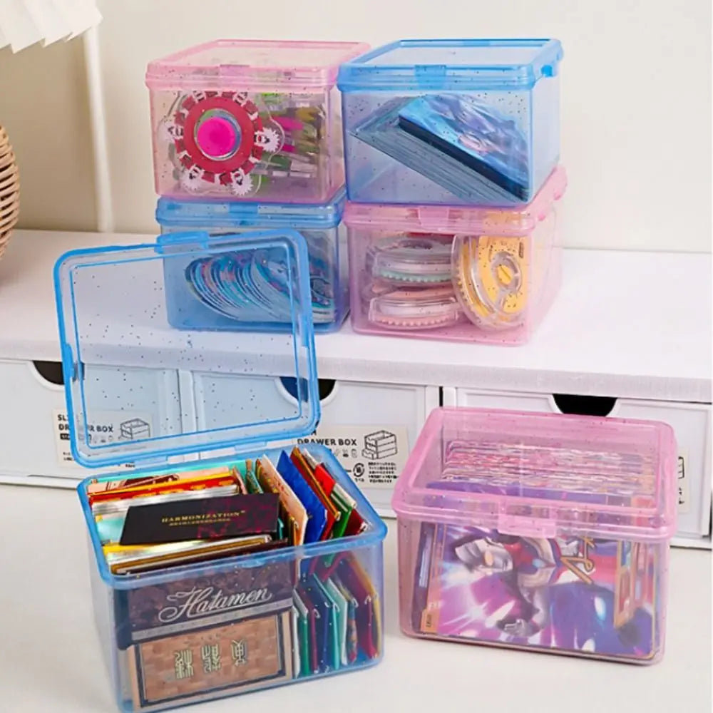 Transparent Flip Storage Box – Cards, Jewelry & Desk Organizer Flip Storage Box Babs