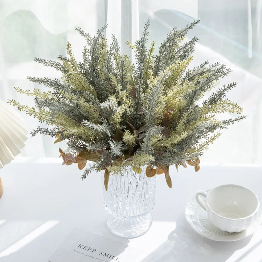 Artificial Lavender Wheat Bouquet – Faux Flower Home Decor Artificial Flower Bouquet Babs