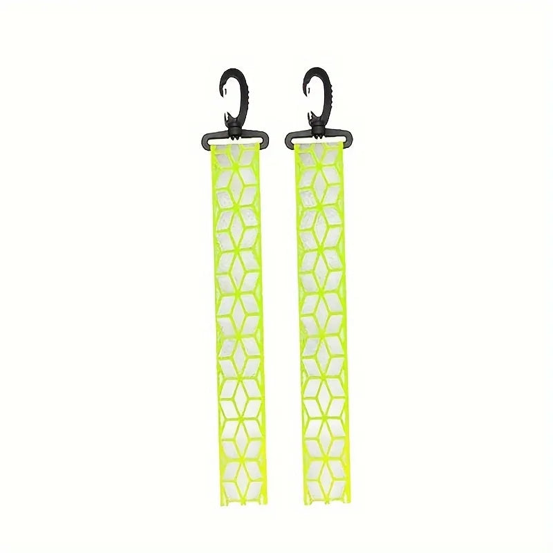 2PCS Reflective Keychain – High Visibility Night Safety Strip Reflective Safety Keychain Babs GREEN
