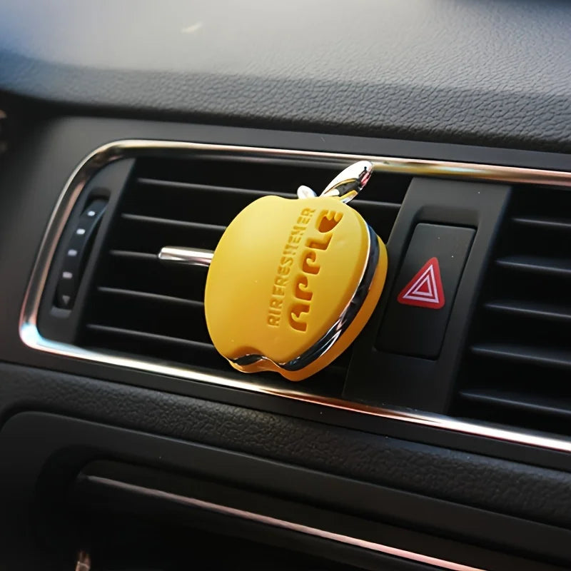 Apple-Shaped Car Air Freshener Vent Clip – Floral Fragrance Car Air Freshener Babs 1pc yellow Fragrance random