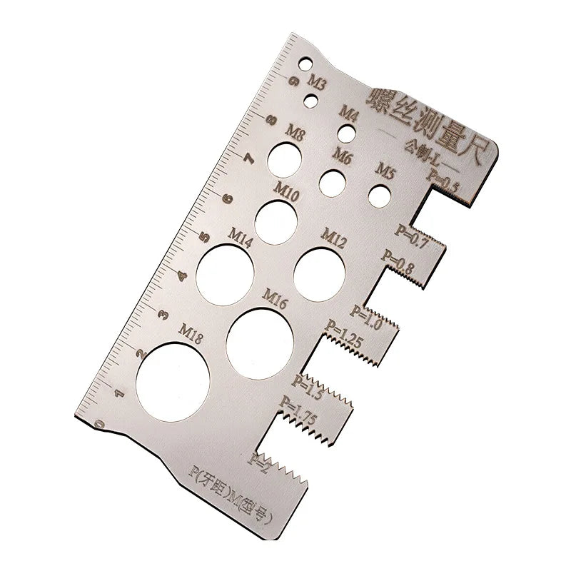 M3-M18 Stainless Steel Thread Checker & Screw Pitch Gauge Thread Pitch Gauge Babs