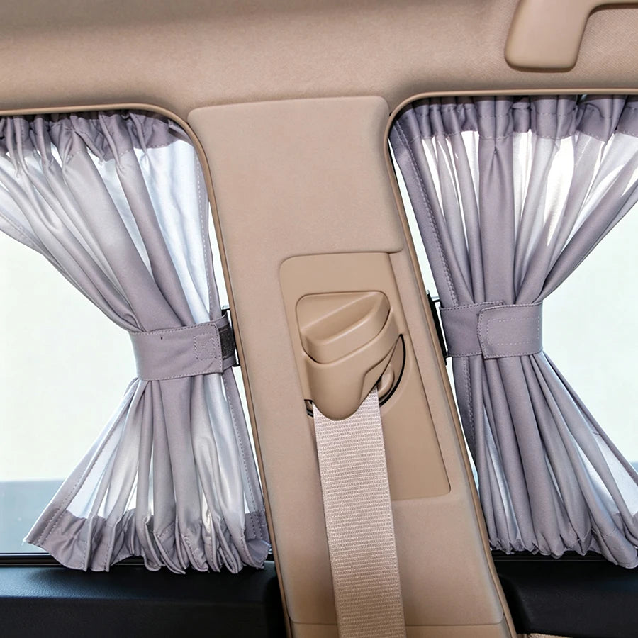 2pcs Car Side Window Sun Shade Curtains – UV Protection Blinds Car Window Curtain Babs