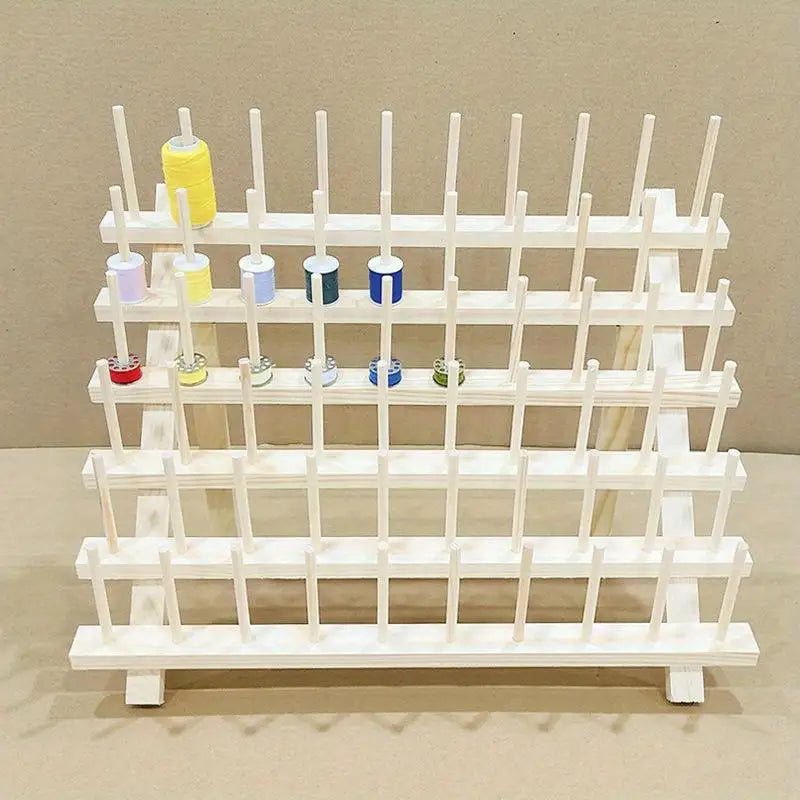 Wood Thread Rack – 60 + 10 Long Pegs Sewing & Embroidery Organizer Thread Rack Organizer Babs 1pc