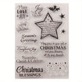 Christmas Star Clear Stamp – DIY Cards, Embossing & Scrapbook Clear Craft Stamp Babs 1PC