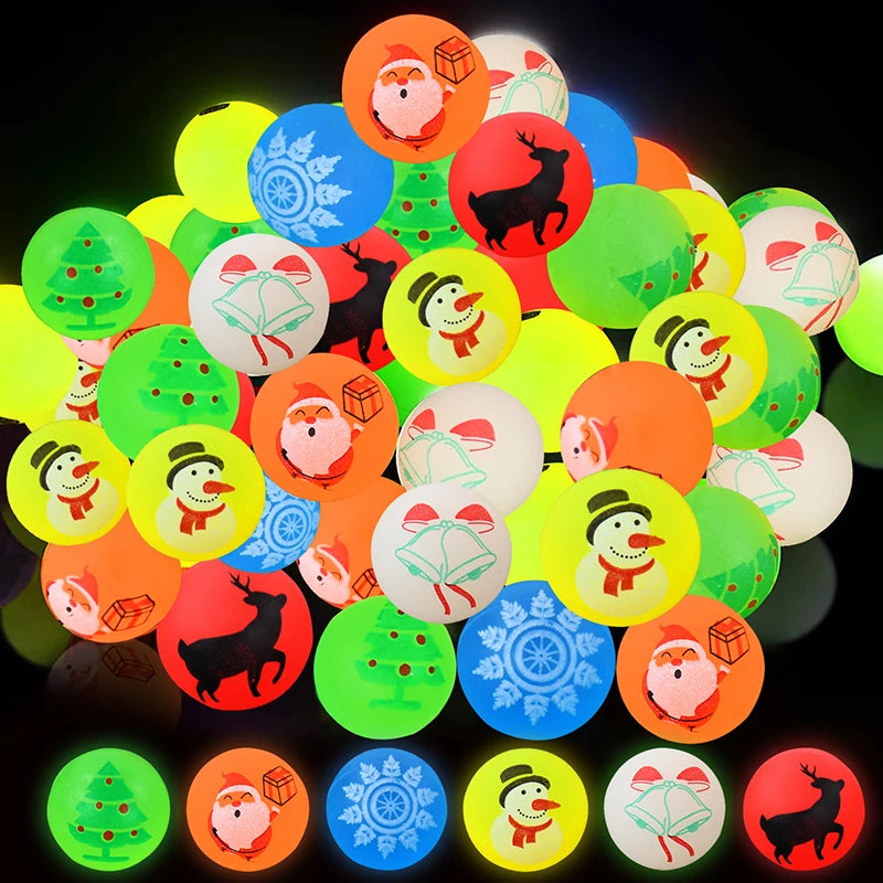 Glow in the Dark Bouncy Balls | Christmas & Party Favors 10–50 Pcs Bouncy Ball Set Babs Mix 20pcs