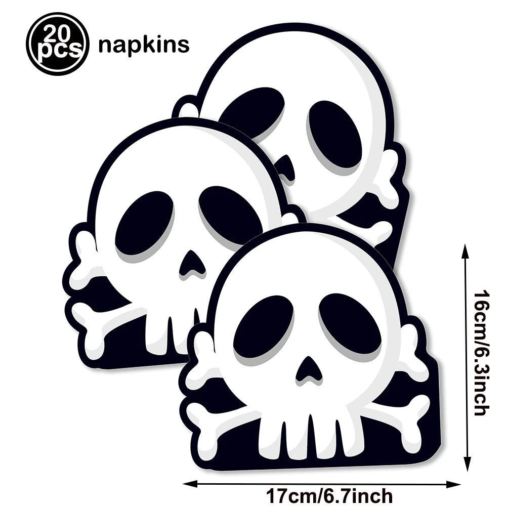20-Pack Halloween Disposable Paper Napkins – Spooky Prints Disposable Party Napkins Babs Chocolate as show