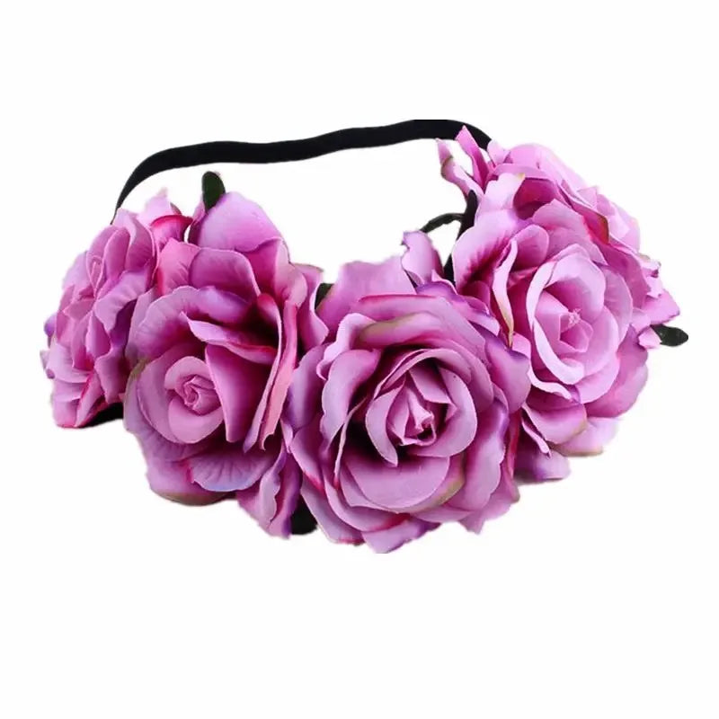 10pcs Rose Flower Headband Wreath Set – Bridal Wedding Hairband Floral Headband Set Babs