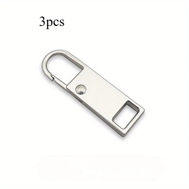 Metal Zipper Pull Replacement Kit – Detachable Zipper Heads Zipper Repair Kit Babs Silver