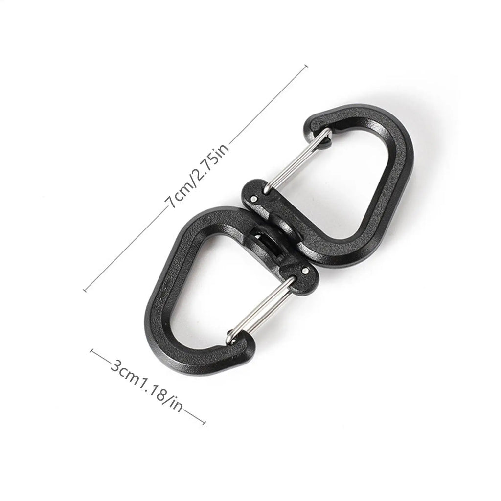 360° Rotating S-Hook Carabiner Clip for Backpacks & Hiking Carabiner Clip Hook Babs
