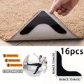 Rug Gripper Anti-Slip Carpet Corner Stickers – Reusable 4–16pcs Rug Gripper Stickers Babs 16pcs