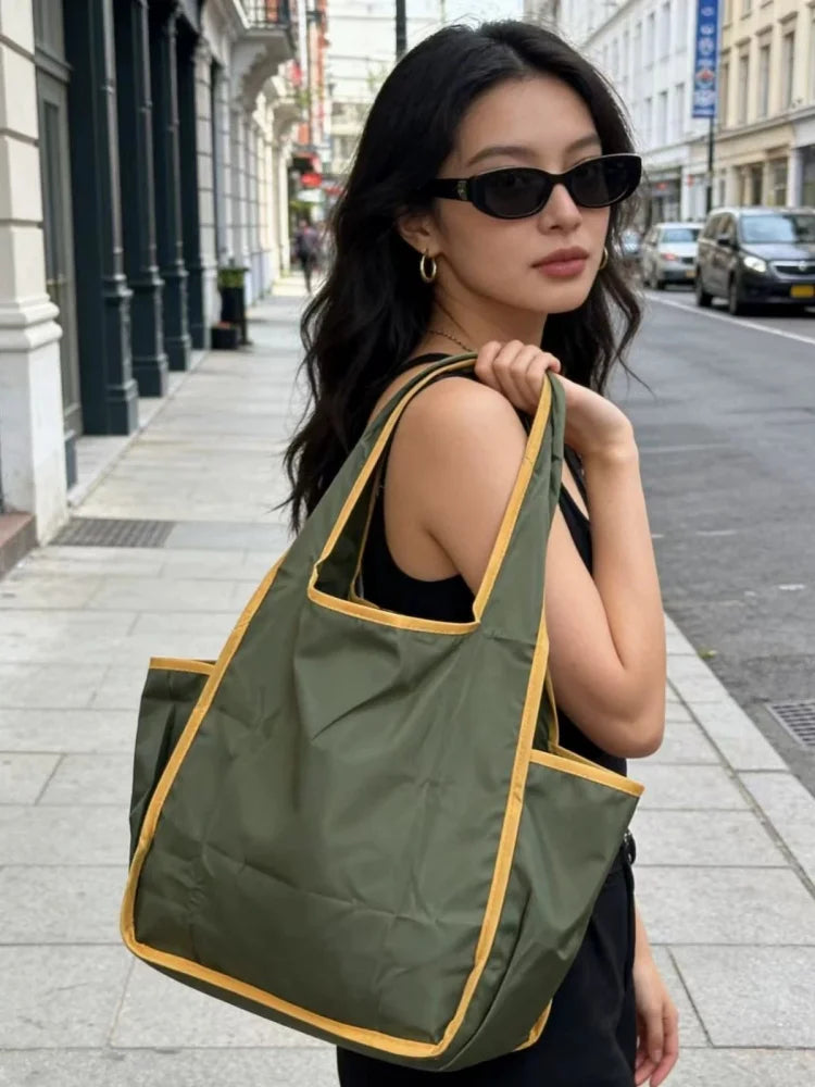 Reusable Foldable Grocery Tote Bags with Zipper Pouch Reusable Tote Bags Babs