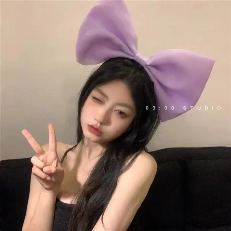 3D Oversized Bow Hair Hoop – Cute Fabric Headband for Women Bow Hair Headband Babs