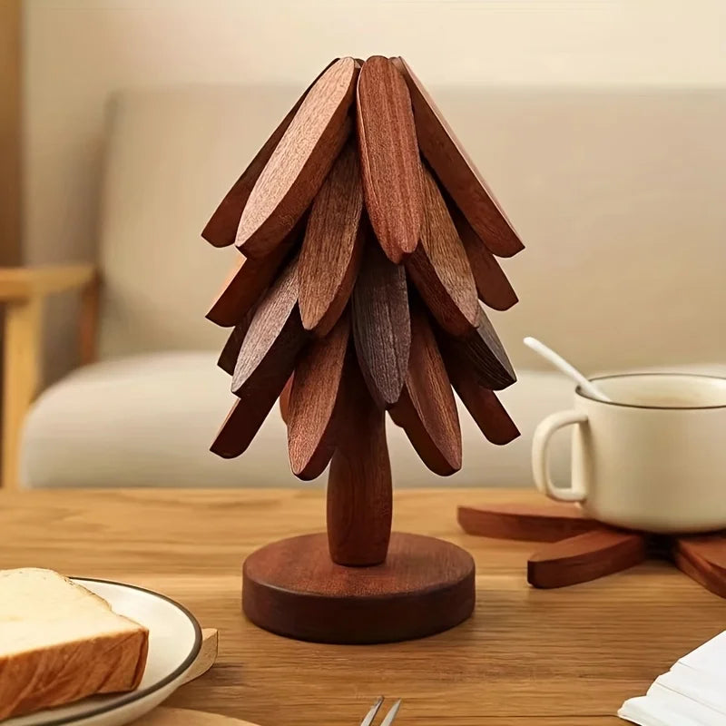 Tree-Shaped Bamboo Trivet – Collapsible Hot Pad for Dishes Bamboo Trivet Babs