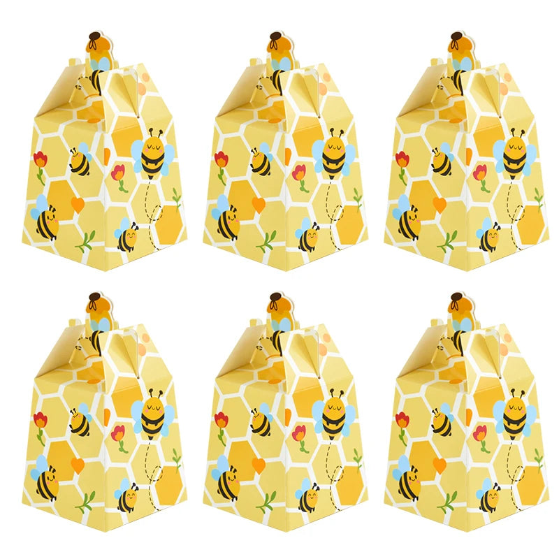 Little Bee Candy Gift Boxes with Ribbon | 10/20 Pcs Party Favors Party Favor Boxes Babs B 10pcs