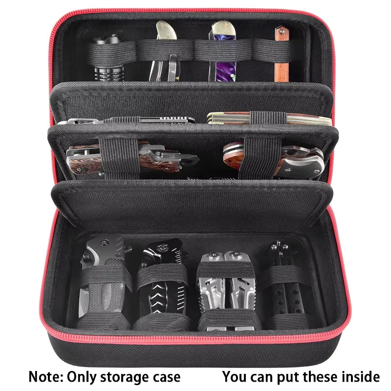 Pocket Knife Display Case – 32-Slot Folding Knife Organizer Knife Display Case Babs black