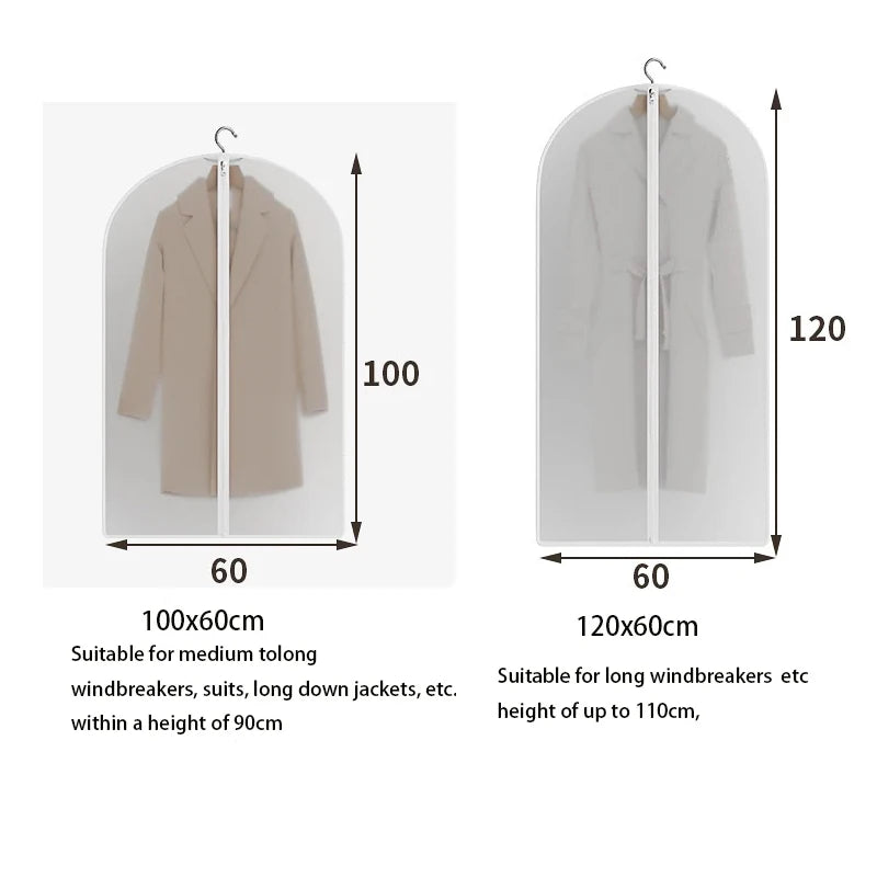 Clear Garment Bags for Hanging Clothes – Dustproof Suit Cover Garment Storage Bags Babs