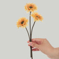 5Pcs Gerbera Daisy Silk Artificial Flowers 25CM – Wedding & Décor Artificial Silk Flowers Babs Light Orange 5Pcs