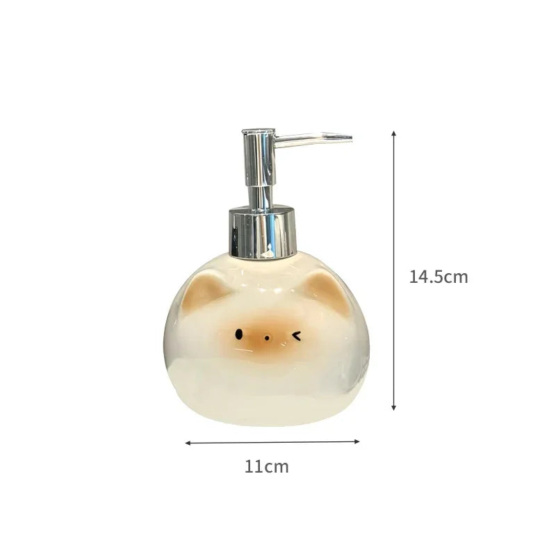 Ceramic Cat Soap Dispenser – Press Pump Bottle for Bathroom Ceramic Soap Dispenser Babs