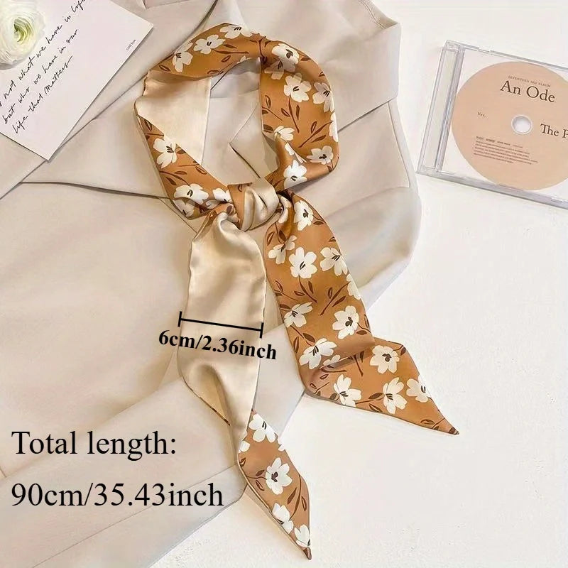 Bow Tie Ponytail Holder, Neck & Purse Scarf – Polyester Hair Bow Scarf Babs