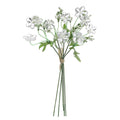 5Pcs Crystal Bead Artificial Rose Bouquet 28cm | Wedding Decor Artificial Flower Bouquet Babs White 5Pcs