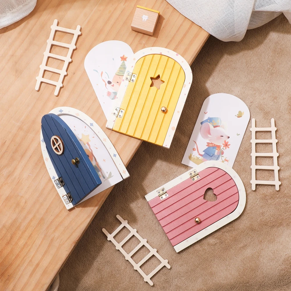Mini Fairy Door Wooden Mouse Magic Door Garden Decor Fairy Garden Decor Babs