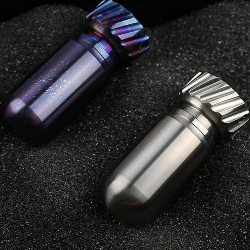 Titanium Alloy Waterproof Mini EDC Capsule Canister | Camping Tool EDC Capsule Canister Babs