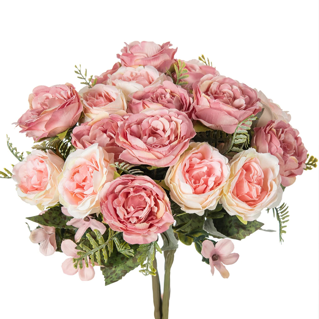 Artificial Silk Peony Bouquet – Wedding & Home Décor Flowers Artificial Flower Bouquet Babs Pink 2 pcs