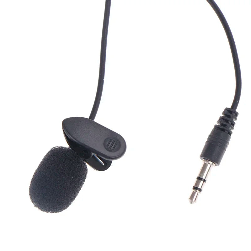3.5mm Clip-On Condenser Mic for PC Laptop – 1.5M Cable Clip-On Microphone Babs