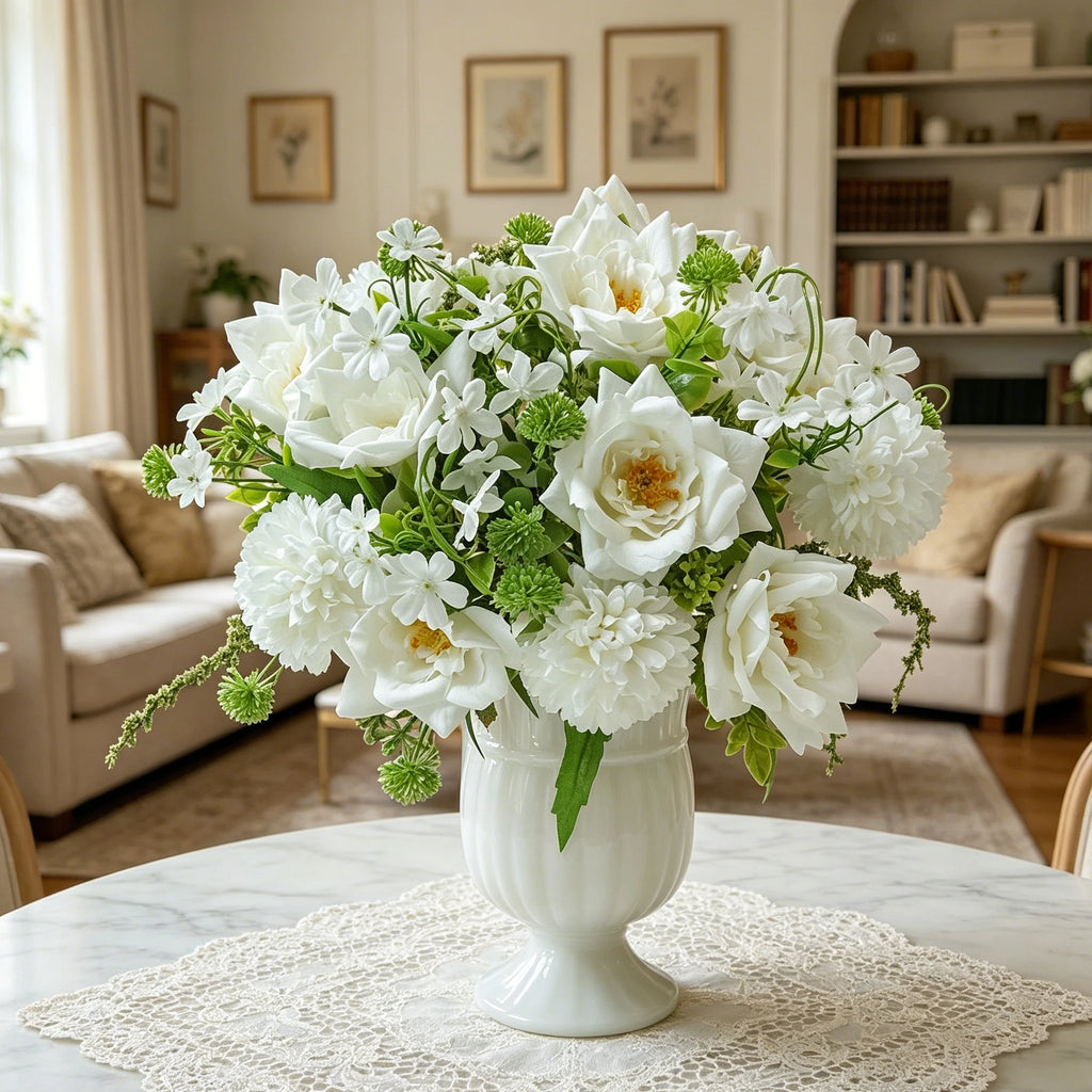 Silk Artificial Rose Bouquet | Wedding & Home Decor Nordic Style Artificial Flower Bouquet Babs