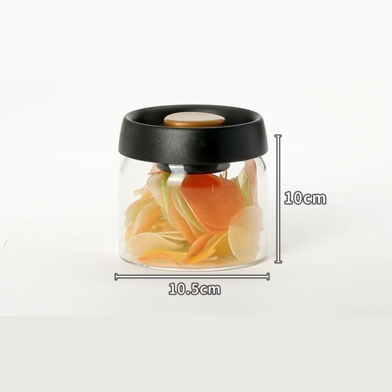 Vacuum Seal Glass Storage Jars – Coffee, Cereal & Pantry Glass Storage Jars Babs 500ml