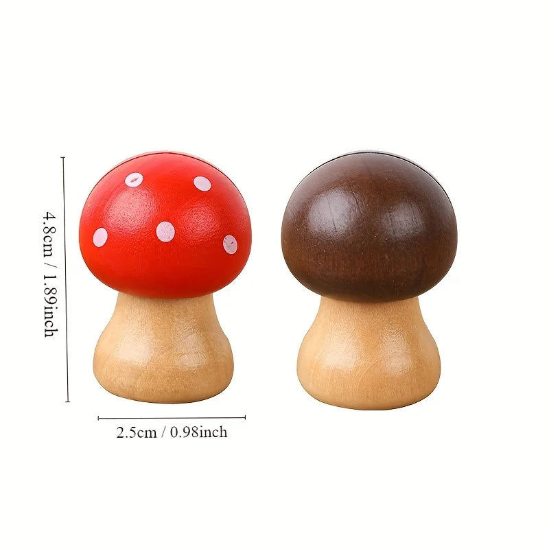 2Pcs Wooden Mushroom Memo Clips – Cute Photo & Note Holder Memo Clip Holder Babs