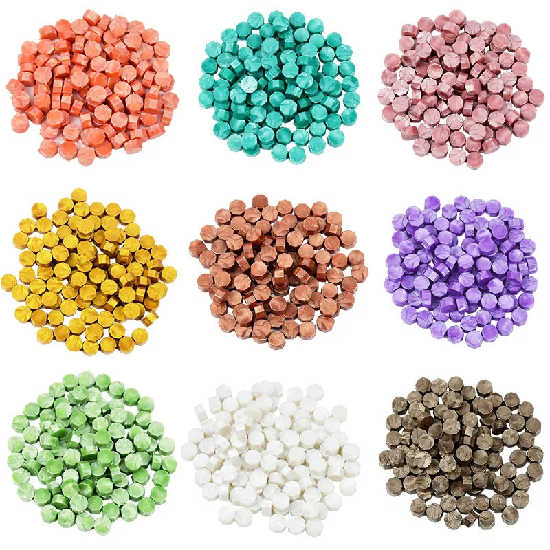 100Pcs Retro Colored Wax Seal Beads – Wedding & Scrapbooking Wax Seal Beads Babs