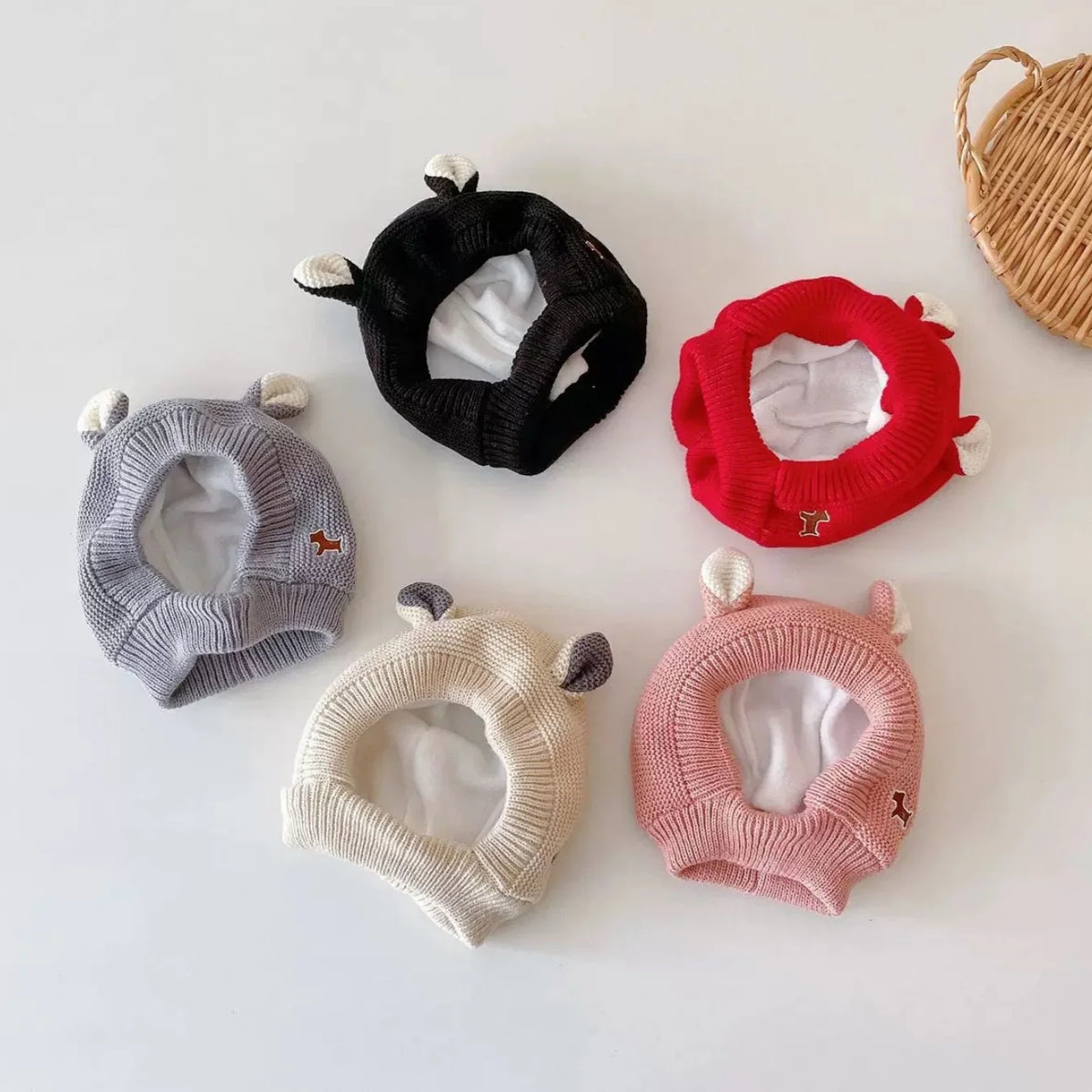 Pet Knitted Ear Muffs Hat – Winter Ear Warmer for Dogs & Cats Pet Winter Hat Babs