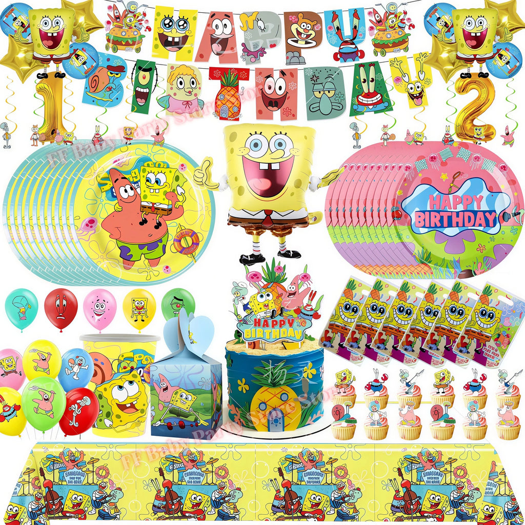 Cartoon Kids Birthday Party Decoration Set – Balloons, Backdrop & More Kids Party Decoration Set Babs