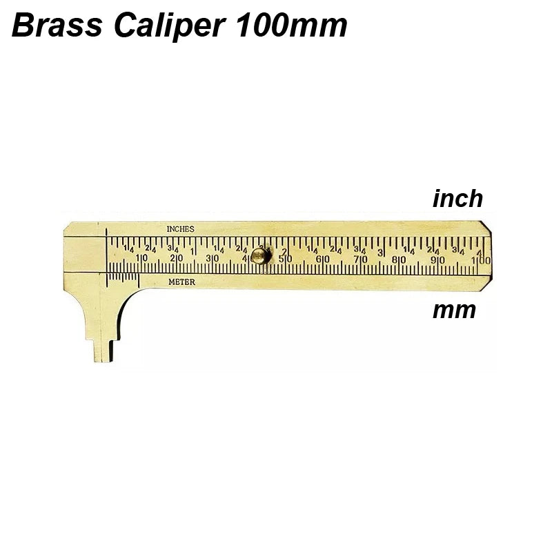 Brass Mini Vernier Caliper – Metric & Imperial Pocket Slide Gauge Vernier Caliper Babs Vernier Caliper 100