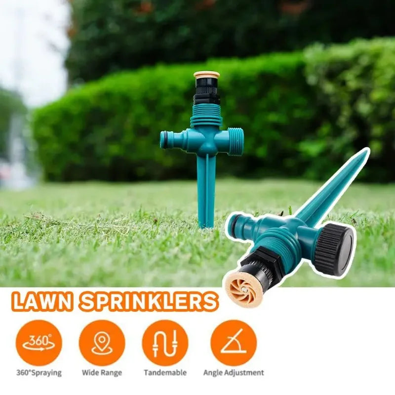 360° Gear Drive Garden Sprinkler – Auto Irrigation System 3pcs Garden Sprinkler Babs