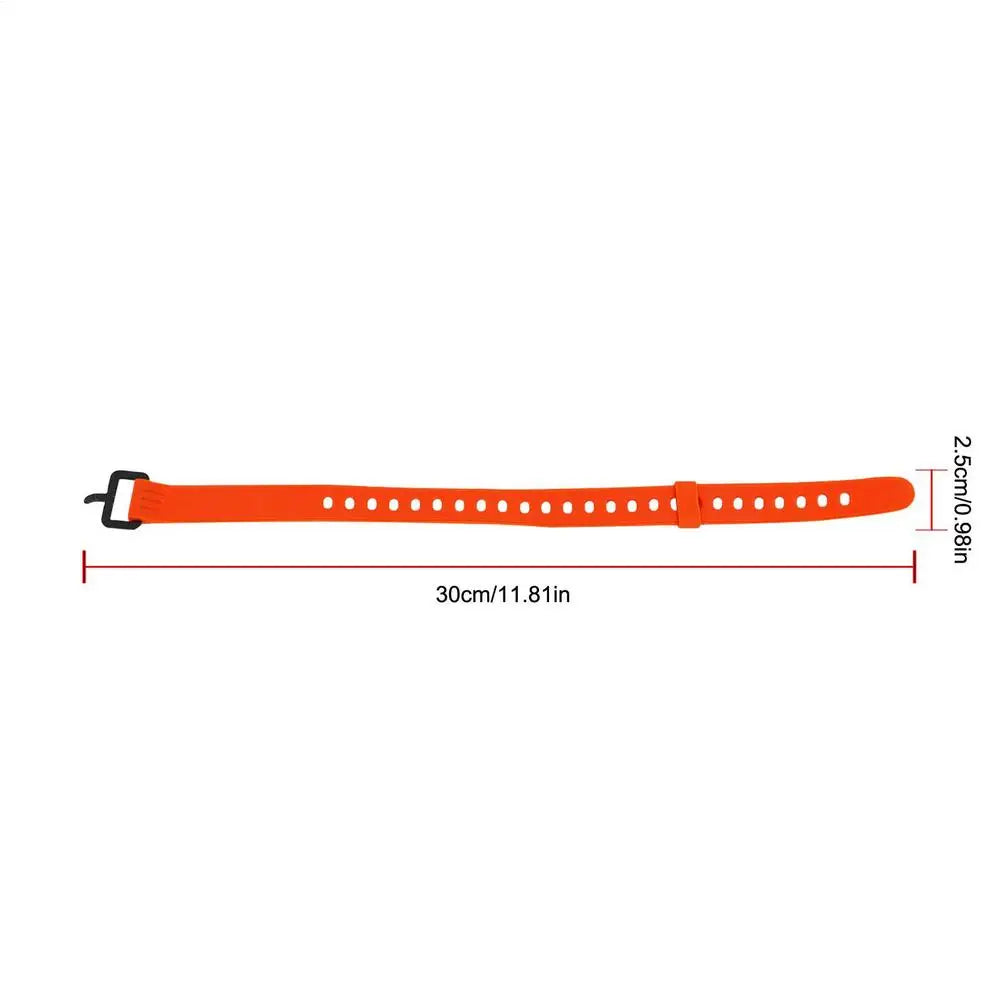 Rubber Tension Cargo Strap with Buckle – Camping & Travel Cargo Tie Strap Babs Orange short