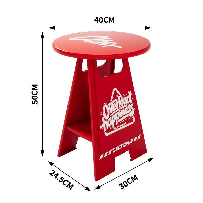 Modern Round Metal Side Table – Minimalist Bedroom & Living Room Round Side Table Babs Red