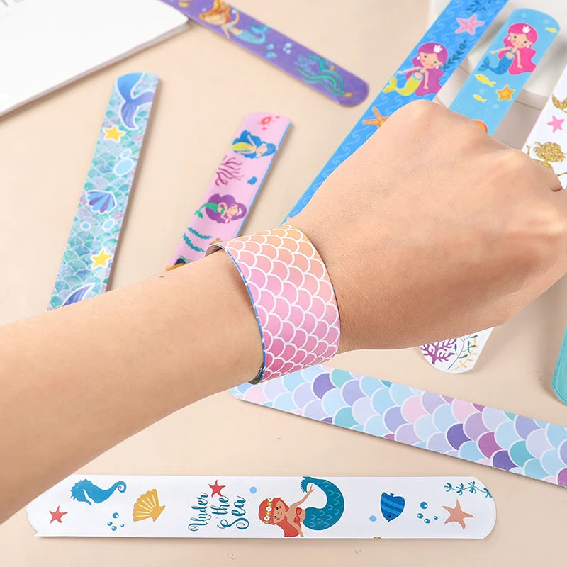 Mermaid Slap Bracelets 12/24pcs – Kids Party Favors & Bag Fillers Party Favor Bracelets Babs