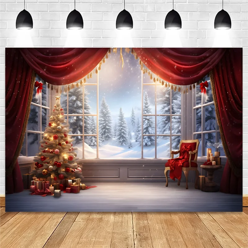 Christmas Photography Backdrop 210x150cm Vinyl Background Cloth Photography Backdrop Babs