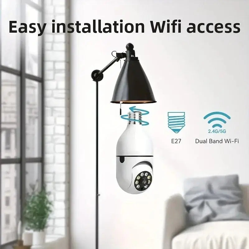 E27 Bulb WiFi Security Camera – Night Vision & Auto Tracking WiFi Security Camera Babs