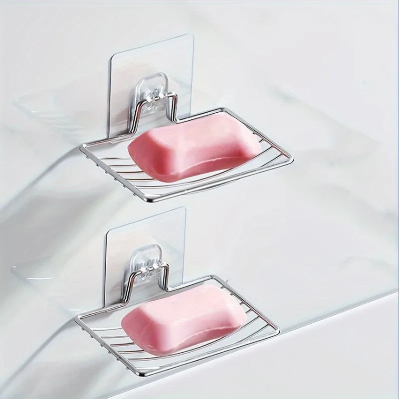 Rustproof Stainless Steel Wall Mount Soap Dish with Drain Soap Dish Holder Babs