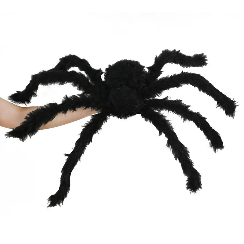 Giant Black Plush Spider Halloween Decoration Prop & Kids Toy Halloween Party Prop Babs